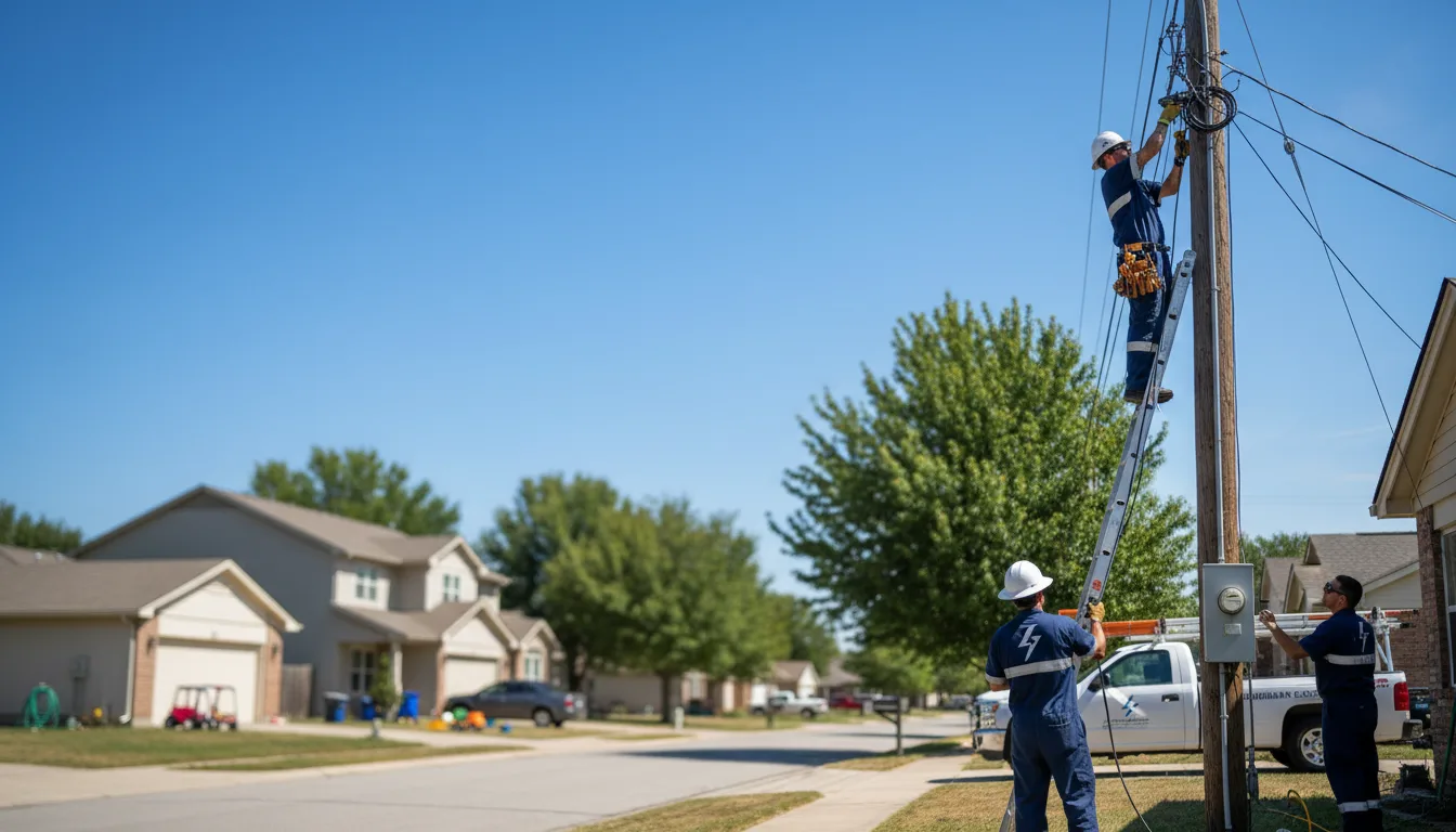 Residential electrician providing installation services in Grandfield, OK